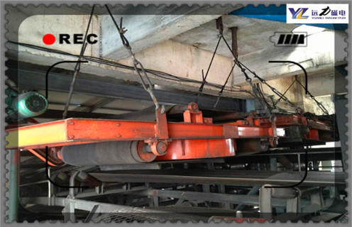 電磁自卸式除鐵器，電上海電磁自卸式除鐵器技術參數(shù)電流_電上海電磁自卸式除鐵器技術參數(shù)廠家配件_型號及工作視頻