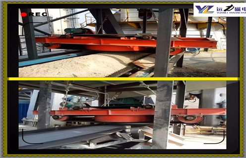 電磁自卸式除鐵器，甘肅電磁自卸式除鐵器設(shè)計(jì)_甘肅電磁自卸式除鐵器設(shè)計(jì)廠家配件_型號(hào)及工作視頻