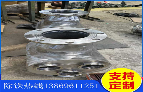 管道除鐵器，寧夏管道除鐵器選型_寧夏管道除鐵器選型應(yīng)用安裝示意圖型12000高斯_可定制工作原理 