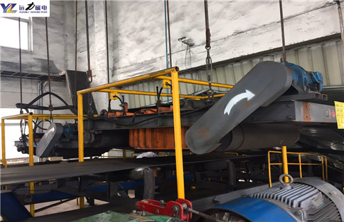 電磁自卸式除鐵器，陜西電磁自卸式除鐵器型號_陜西電磁自卸式除鐵器型號保養(yǎng)廠家配件_型號及工作視頻 
